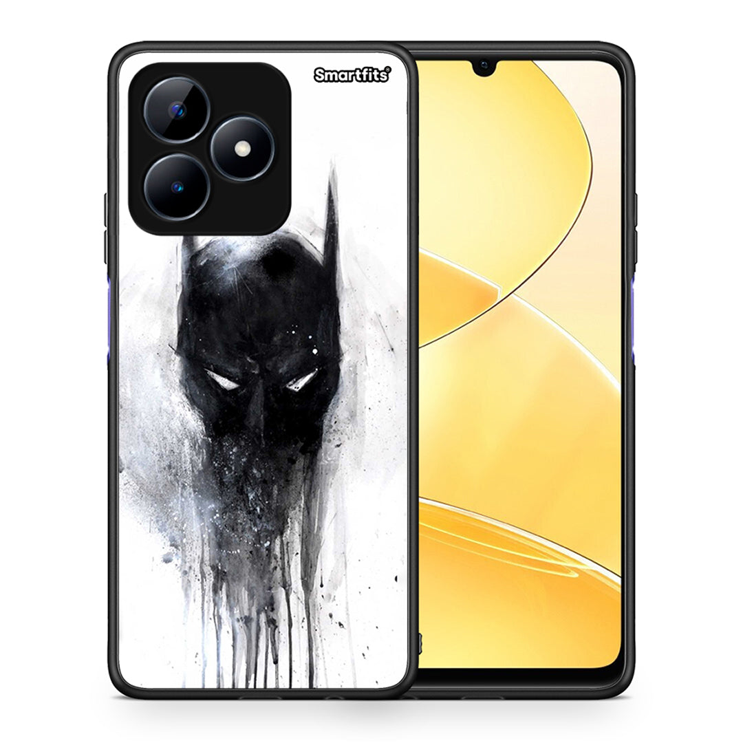 Θήκη Realme Note 50 Paint Bat Hero από τη Smartfits με σχέδιο στο πίσω μέρος και μαύρο περίβλημα | Realme Note 50 Paint Bat Hero case with colorful back and black bezels