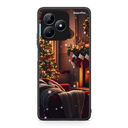 Realme C51 Home For Christmas θήκη από τη Smartfits με σχέδιο στο πίσω μέρος και μαύρο περίβλημα | Smartphone case with colorful back and black bezels by Smartfits