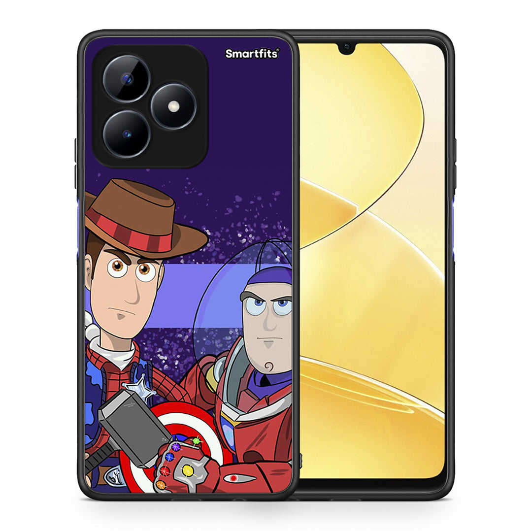 Θήκη Realme Note 50 Infinity Story από τη Smartfits με σχέδιο στο πίσω μέρος και μαύρο περίβλημα | Realme Note 50 Infinity Story case with colorful back and black bezels