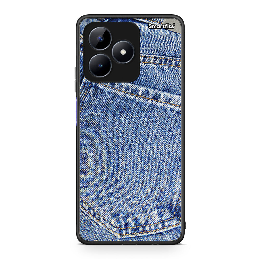 Realme C51 Jeans Pocket θήκη από τη Smartfits με σχέδιο στο πίσω μέρος και μαύρο περίβλημα | Smartphone case with colorful back and black bezels by Smartfits