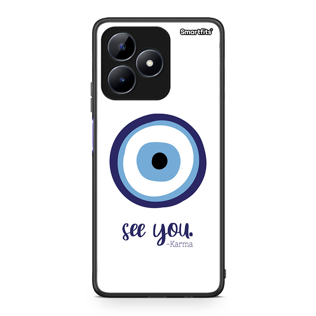 Realme Note 50 Karma Says θήκη από τη Smartfits με σχέδιο στο πίσω μέρος και μαύρο περίβλημα | Smartphone case with colorful back and black bezels by Smartfits