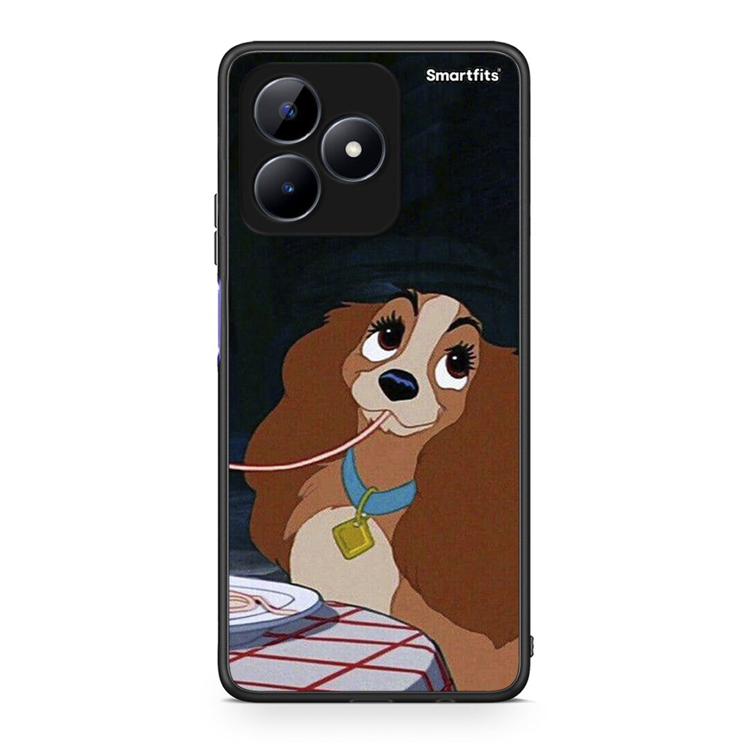 Realme Note 50 Lady And Tramp 2 Θήκη Αγίου Βαλεντίνου από τη Smartfits με σχέδιο στο πίσω μέρος και μαύρο περίβλημα | Smartphone case with colorful back and black bezels by Smartfits