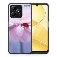 Thumbnail for Θήκη Realme Note 50 Ladybug Flower από τη Smartfits με σχέδιο στο πίσω μέρος και μαύρο περίβλημα | Realme Note 50 Ladybug Flower case with colorful back and black bezels