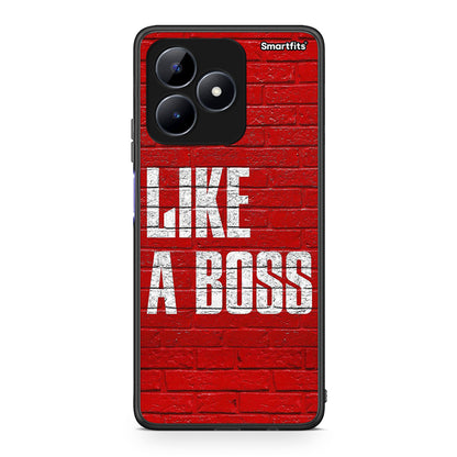 Realme C51 Like A Boss θήκη από τη Smartfits με σχέδιο στο πίσω μέρος και μαύρο περίβλημα | Smartphone case with colorful back and black bezels by Smartfits
