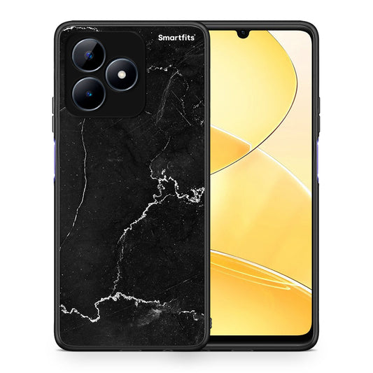 Θήκη Realme C51 Marble Black από τη Smartfits με σχέδιο στο πίσω μέρος και μαύρο περίβλημα | Realme C51 Marble Black case with colorful back and black bezels