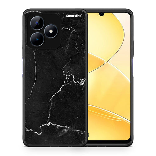 Θήκη Realme Note 50 Marble Black από τη Smartfits με σχέδιο στο πίσω μέρος και μαύρο περίβλημα | Realme Note 50 Marble Black case with colorful back and black bezels