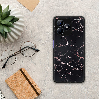 Marble Black Rosegold - Realme C51 θήκη
