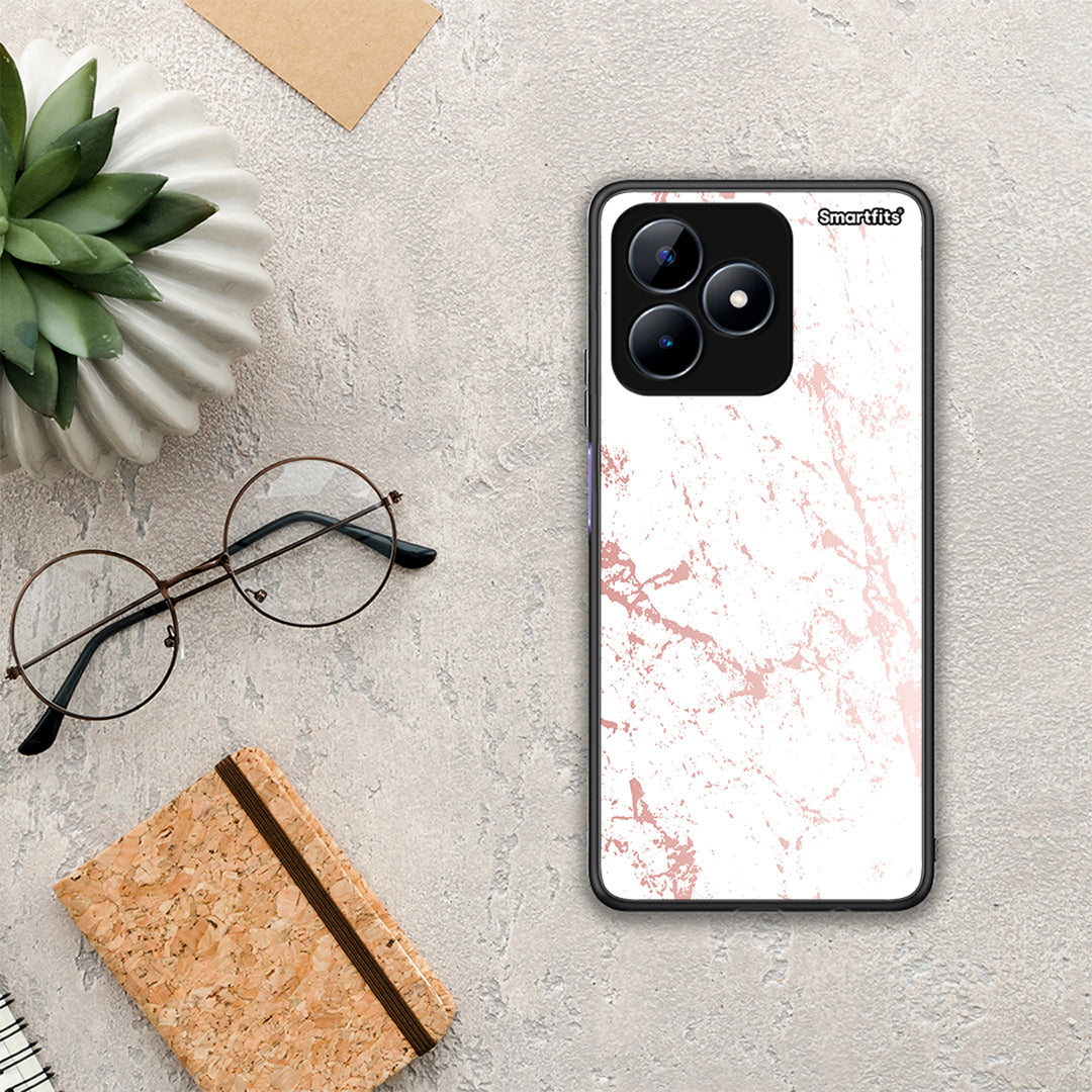 Marble Pink Splash - Realme Note 50 θήκη