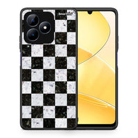 Thumbnail for Θήκη Realme C51 Square Geometric Marble από τη Smartfits με σχέδιο στο πίσω μέρος και μαύρο περίβλημα | Realme C51 Square Geometric Marble case with colorful back and black bezels