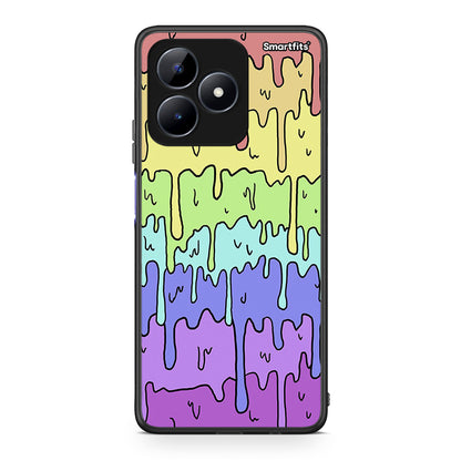 Realme C51 Melting Rainbow θήκη από τη Smartfits με σχέδιο στο πίσω μέρος και μαύρο περίβλημα | Smartphone case with colorful back and black bezels by Smartfits