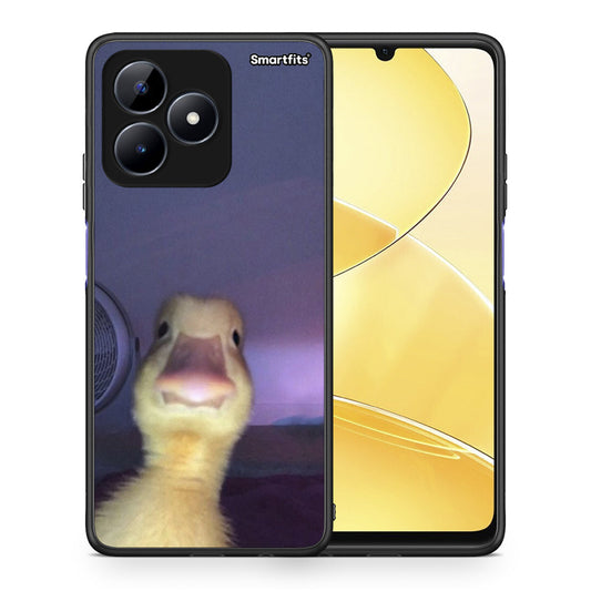 Θήκη Realme C51 Meme Duck από τη Smartfits με σχέδιο στο πίσω μέρος και μαύρο περίβλημα | Realme C51 Meme Duck case with colorful back and black bezels