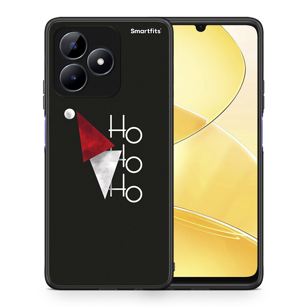 Θήκη Realme Note 50 Minimal Christmas από τη Smartfits με σχέδιο στο πίσω μέρος και μαύρο περίβλημα | Realme Note 50 Minimal Christmas case with colorful back and black bezels