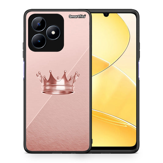 Θήκη Realme C51 Crown Minimal από τη Smartfits με σχέδιο στο πίσω μέρος και μαύρο περίβλημα | Realme C51 Crown Minimal case with colorful back and black bezels