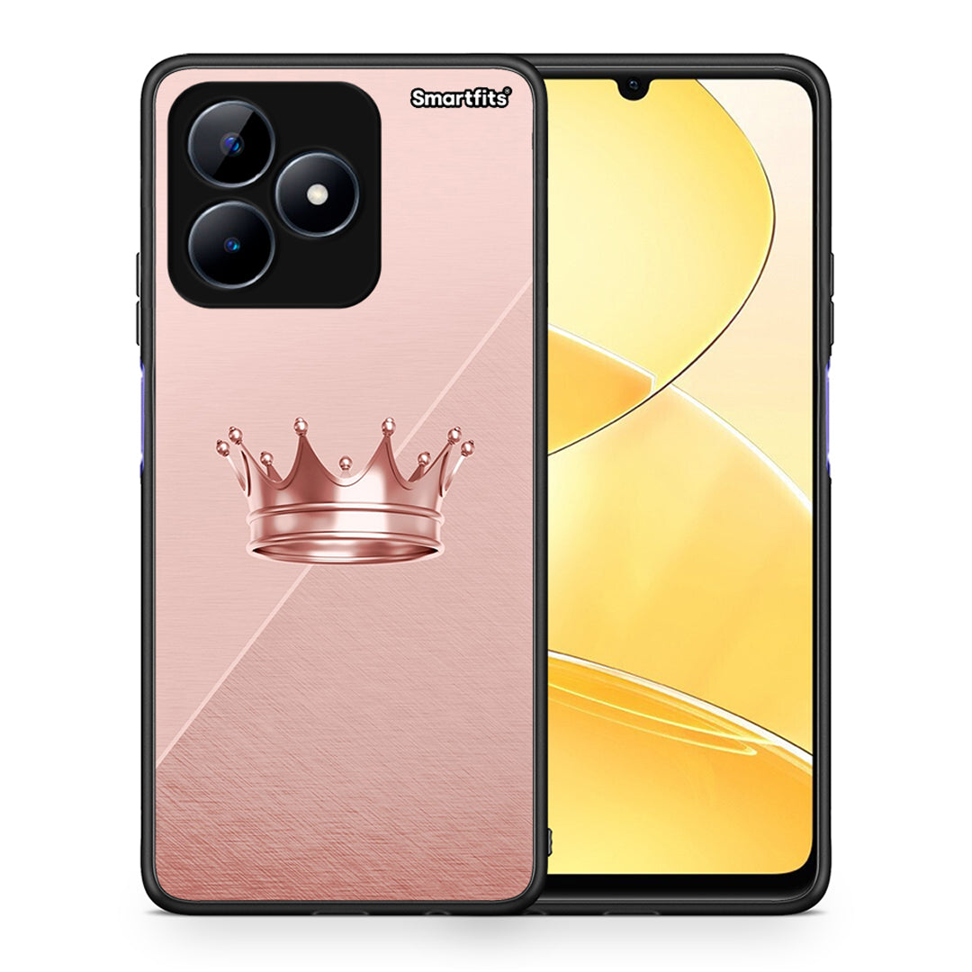 Θήκη Realme Note 50 Crown Minimal από τη Smartfits με σχέδιο στο πίσω μέρος και μαύρο περίβλημα | Realme Note 50 Crown Minimal case with colorful back and black bezels