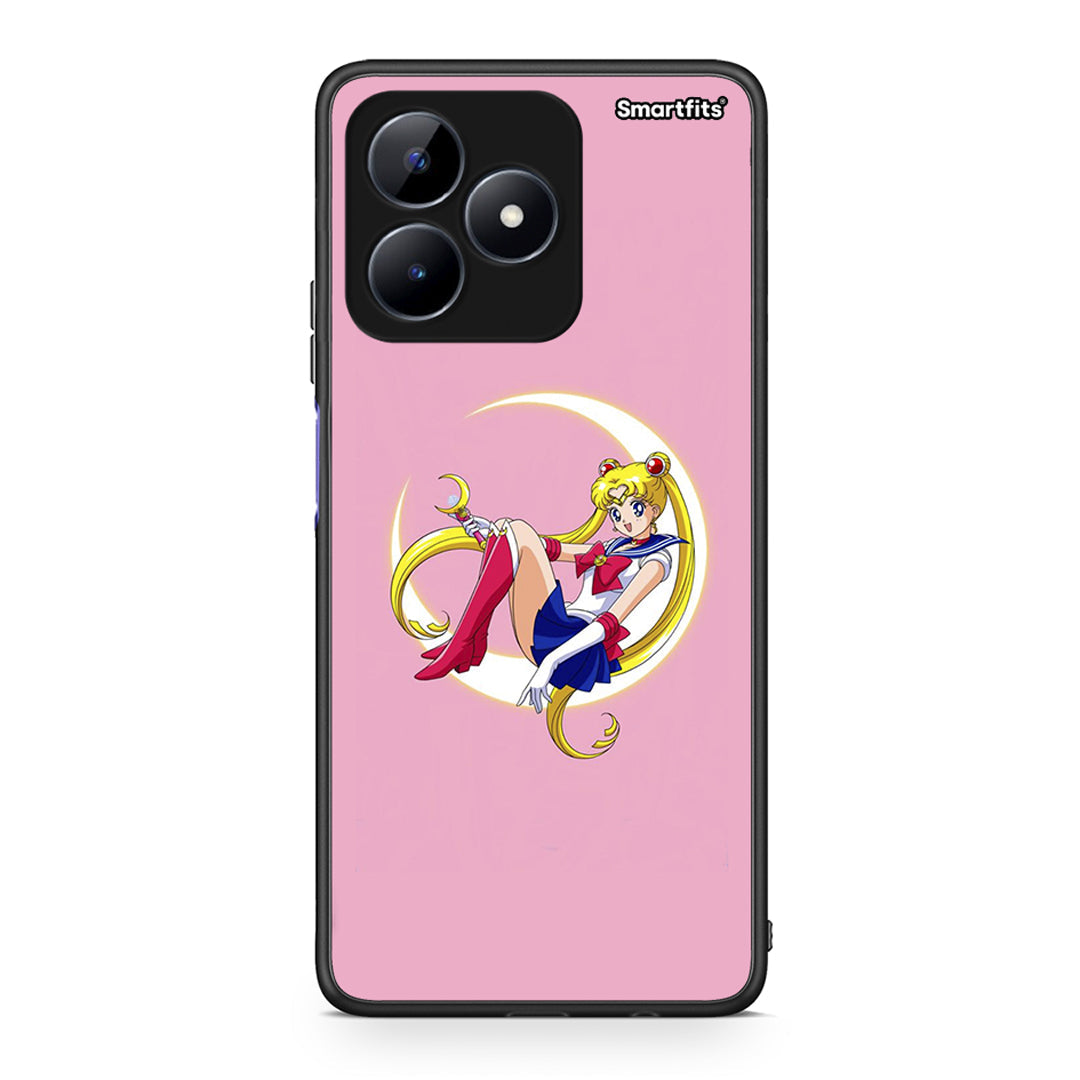 Realme C51 Moon Girl θήκη από τη Smartfits με σχέδιο στο πίσω μέρος και μαύρο περίβλημα | Smartphone case with colorful back and black bezels by Smartfits
