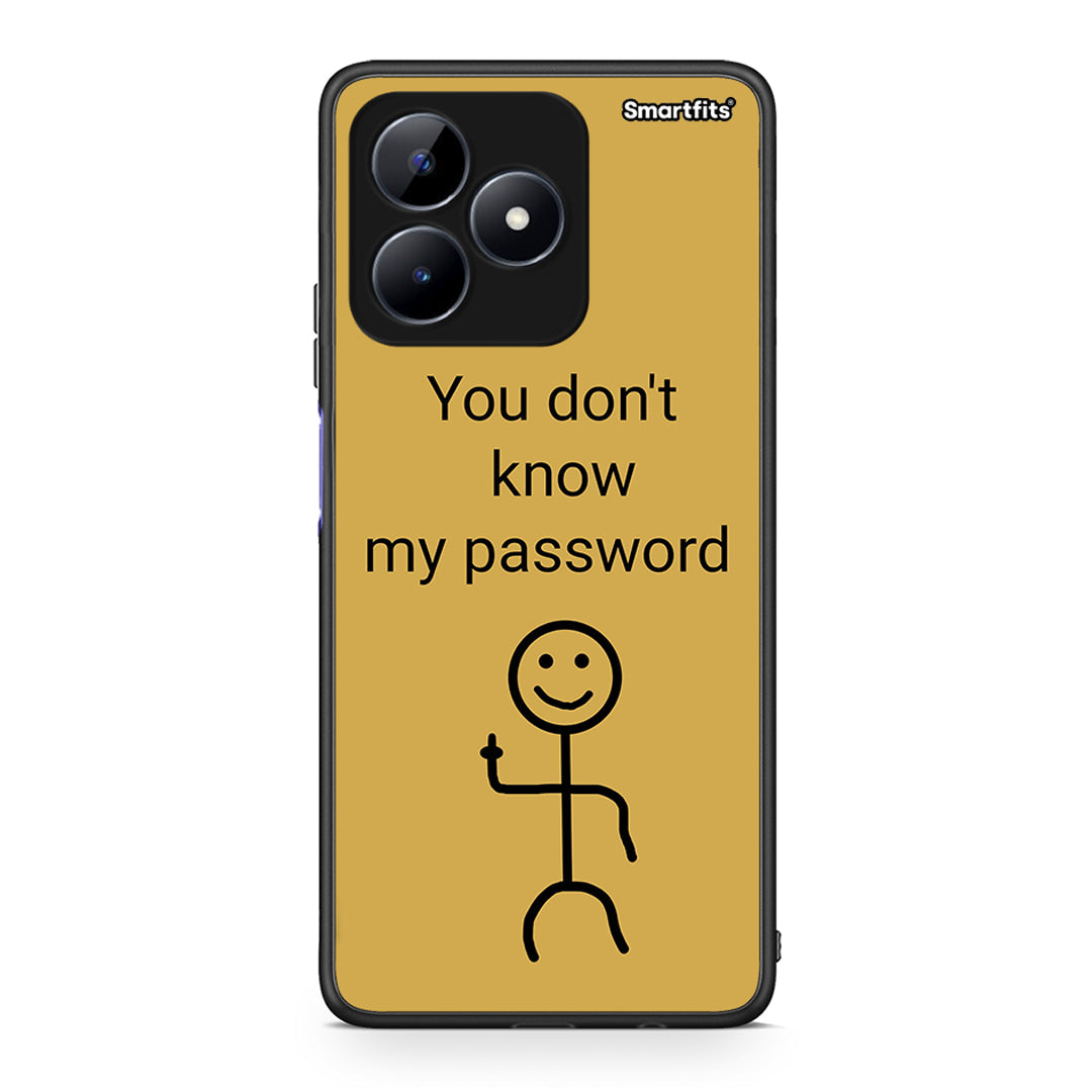 Realme Note 50 My Password Θήκη από τη Smartfits με σχέδιο στο πίσω μέρος και μαύρο περίβλημα | Smartphone case with colorful back and black bezels by Smartfits