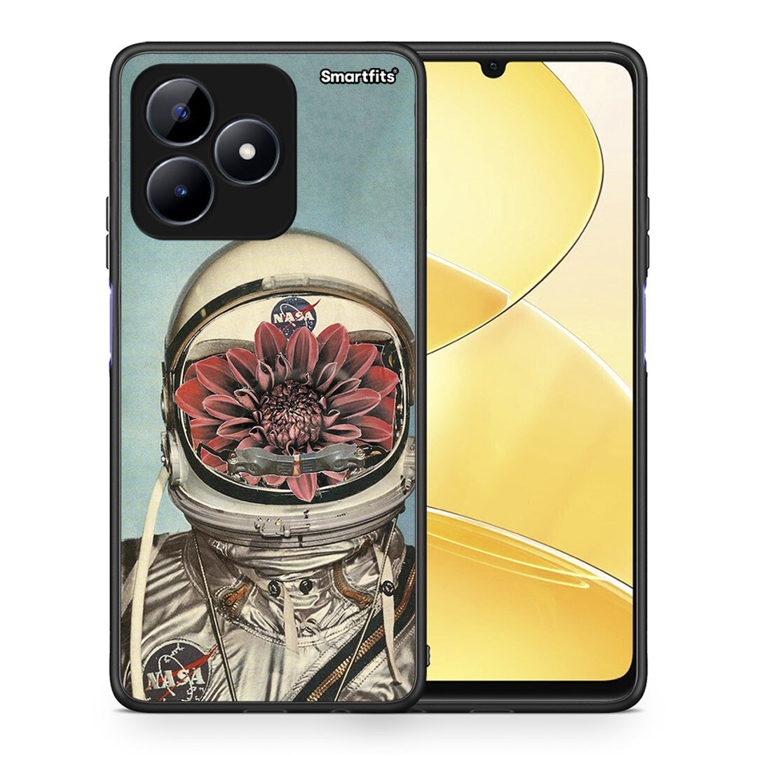 Θήκη Realme C51 Nasa Bloom από τη Smartfits με σχέδιο στο πίσω μέρος και μαύρο περίβλημα | Realme C51 Nasa Bloom case with colorful back and black bezels
