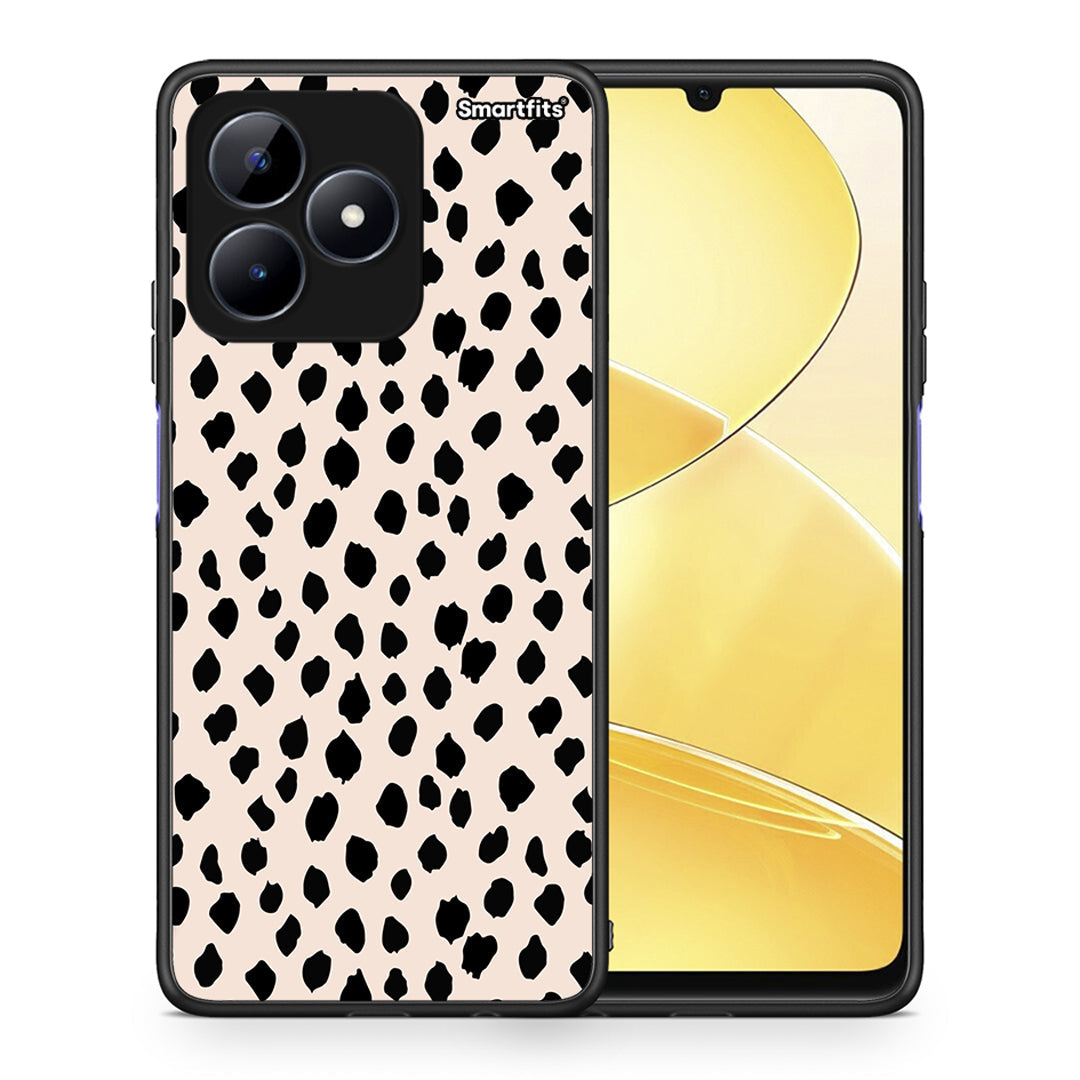 Θήκη Realme Note 50 New Polka Dots από τη Smartfits με σχέδιο στο πίσω μέρος και μαύρο περίβλημα | Realme Note 50 New Polka Dots case with colorful back and black bezels