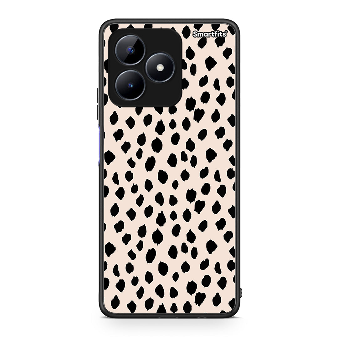 Realme C51 New Polka Dots θήκη από τη Smartfits με σχέδιο στο πίσω μέρος και μαύρο περίβλημα | Smartphone case with colorful back and black bezels by Smartfits