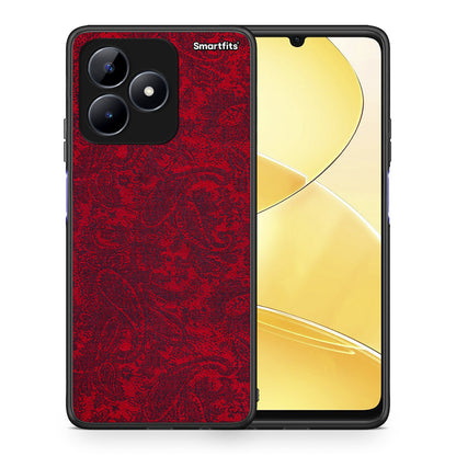 Θήκη Realme C51 Paisley Cashmere από τη Smartfits με σχέδιο στο πίσω μέρος και μαύρο περίβλημα | Realme C51 Paisley Cashmere case with colorful back and black bezels