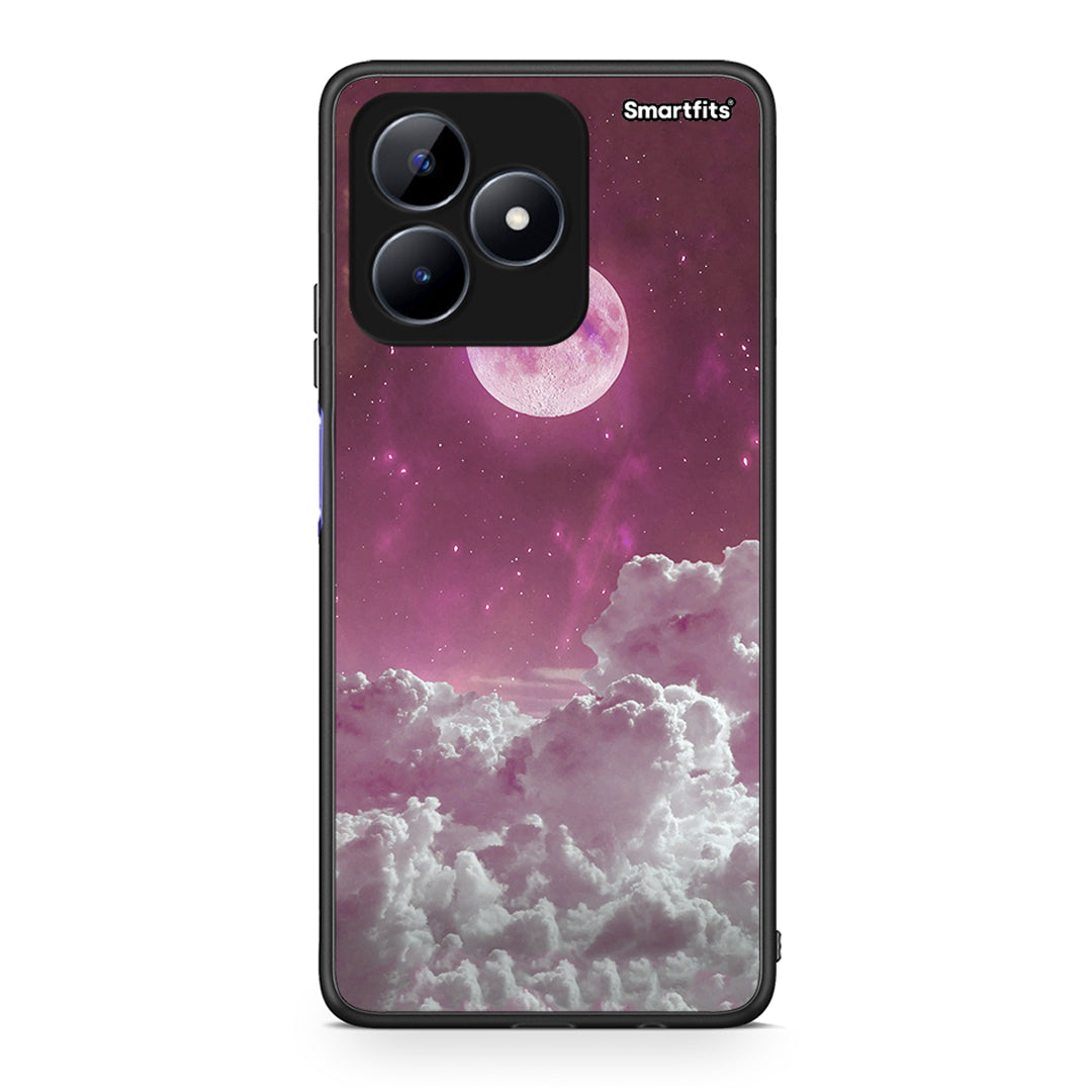 Realme C51 Pink Moon Θήκη από τη Smartfits με σχέδιο στο πίσω μέρος και μαύρο περίβλημα | Smartphone case with colorful back and black bezels by Smartfits