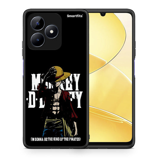 Θήκη Realme C51 Pirate King από τη Smartfits με σχέδιο στο πίσω μέρος και μαύρο περίβλημα | Realme C51 Pirate King case with colorful back and black bezels