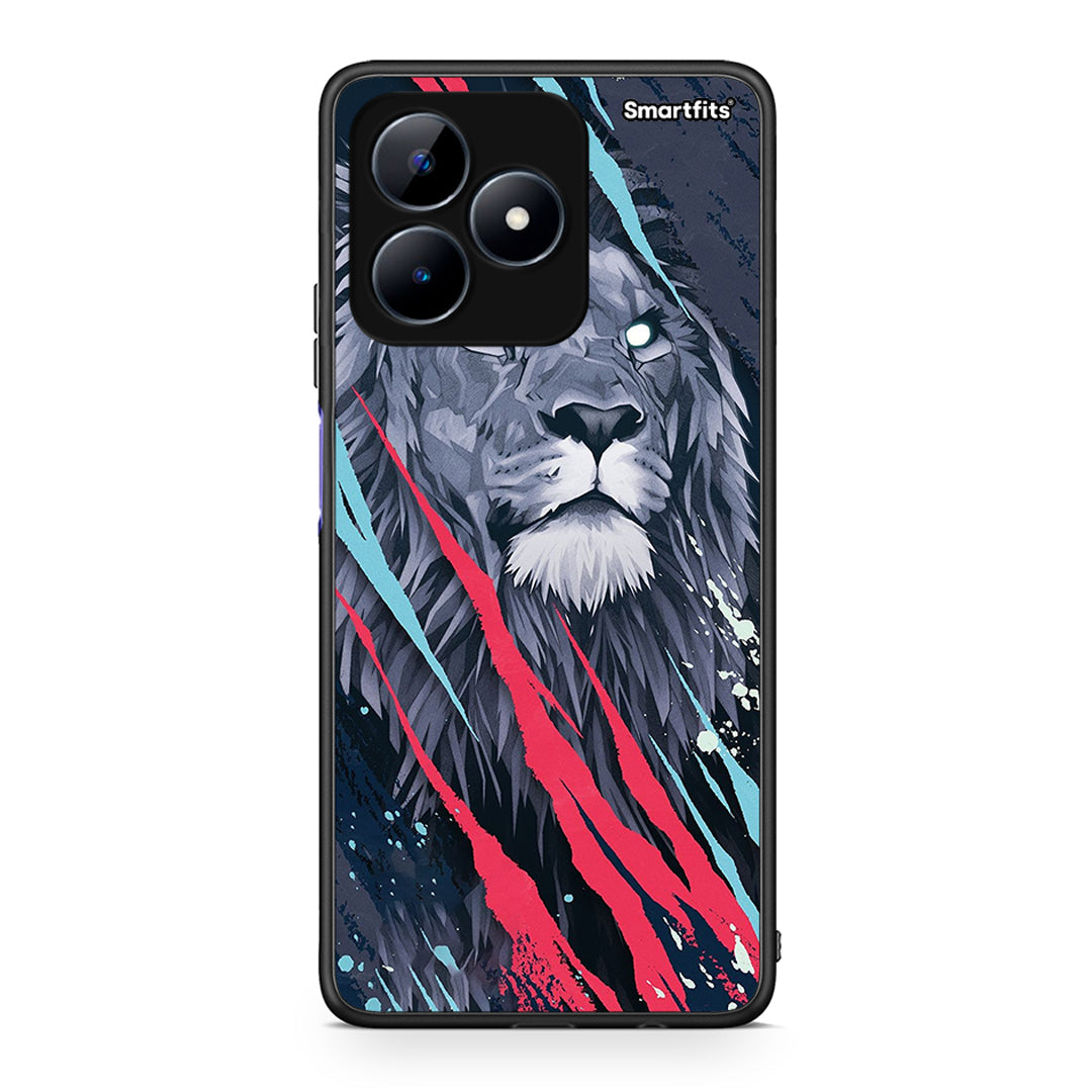 4 - Realme C51 Lion Designer PopArt case, cover, bumper
