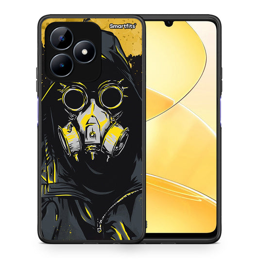 Θήκη Realme C51 Mask PopArt από τη Smartfits με σχέδιο στο πίσω μέρος και μαύρο περίβλημα | Realme C51 Mask PopArt case with colorful back and black bezels
