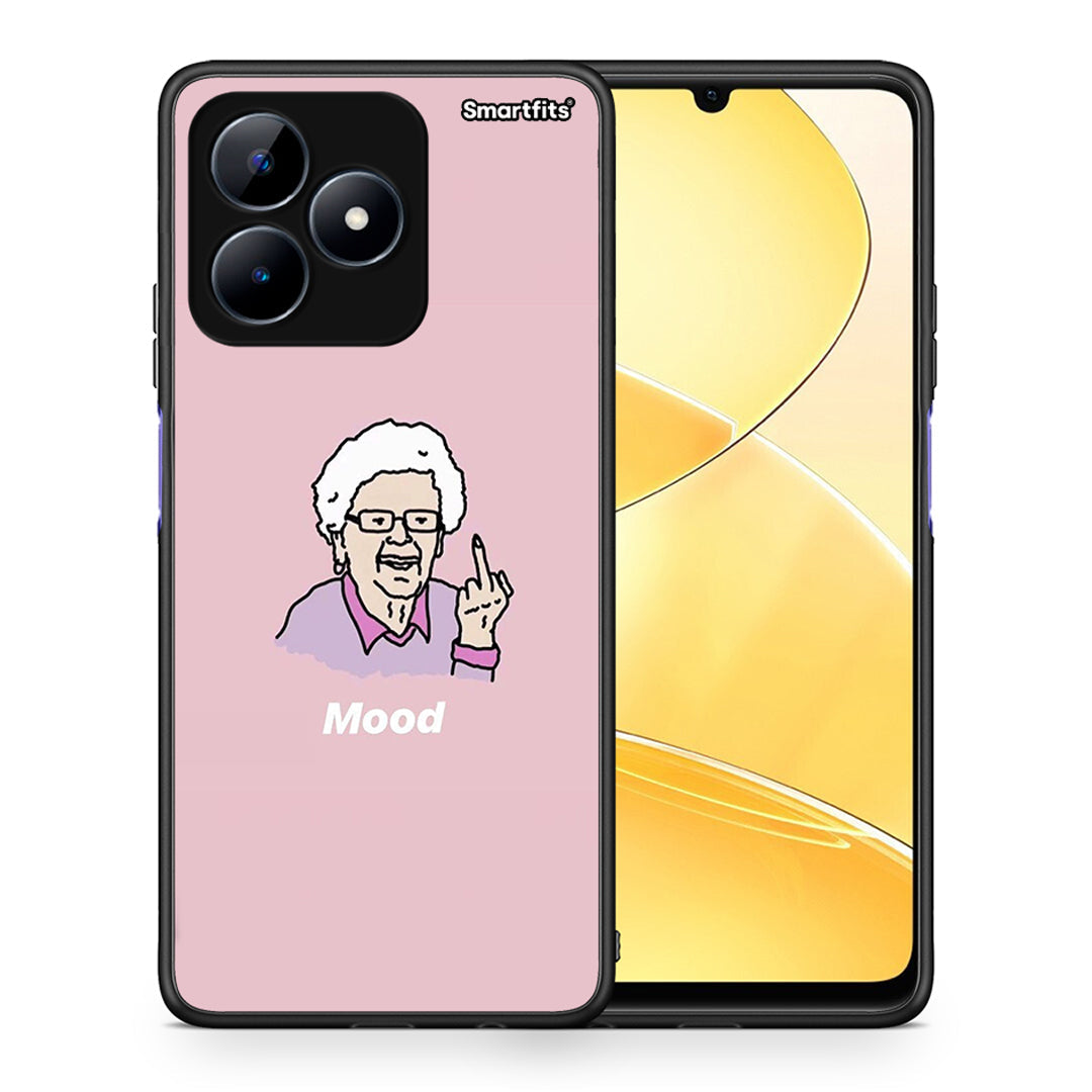 Θήκη Realme C51 Mood PopArt από τη Smartfits με σχέδιο στο πίσω μέρος και μαύρο περίβλημα | Realme C51 Mood PopArt case with colorful back and black bezels