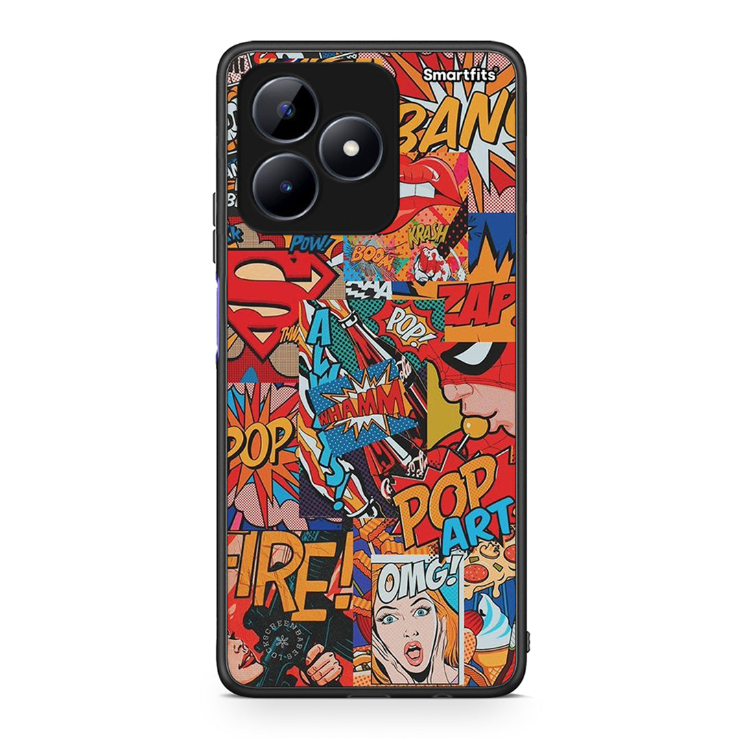 Realme C51 PopArt OMG θήκη από τη Smartfits με σχέδιο στο πίσω μέρος και μαύρο περίβλημα | Smartphone case with colorful back and black bezels by Smartfits