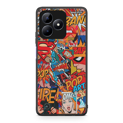 Realme C51 PopArt OMG θήκη από τη Smartfits με σχέδιο στο πίσω μέρος και μαύρο περίβλημα | Smartphone case with colorful back and black bezels by Smartfits