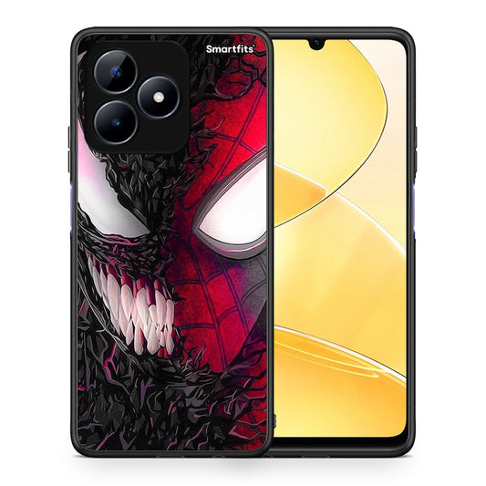 Θήκη Realme C51 SpiderVenom PopArt από τη Smartfits με σχέδιο στο πίσω μέρος και μαύρο περίβλημα | Realme C51 SpiderVenom PopArt case with colorful back and black bezels