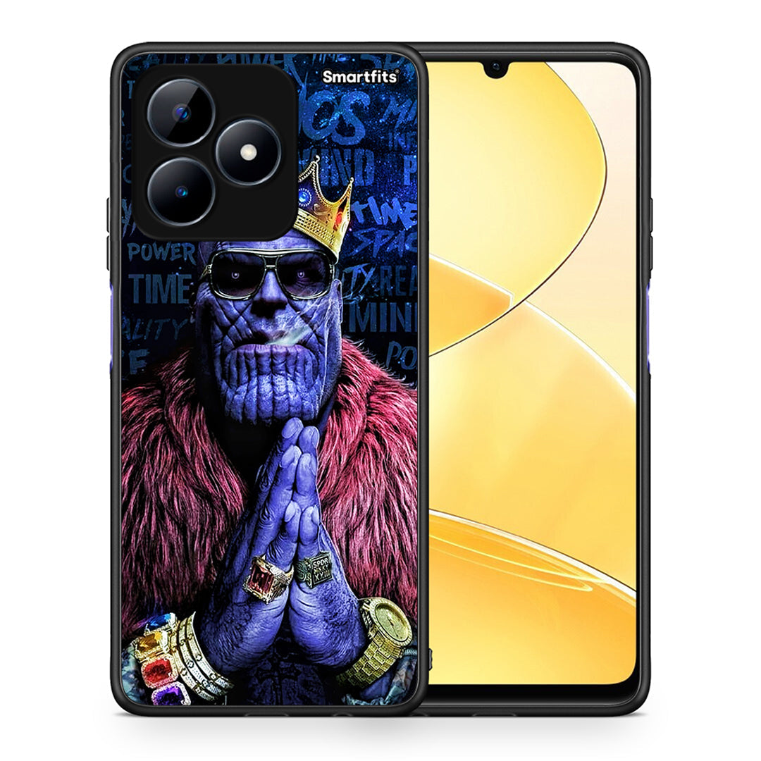 Θήκη Realme C51 Thanos PopArt από τη Smartfits με σχέδιο στο πίσω μέρος και μαύρο περίβλημα | Realme C51 Thanos PopArt case with colorful back and black bezels