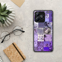 Thumbnail for Purple Aesthetic Collage - Realme Note 50 θήκη