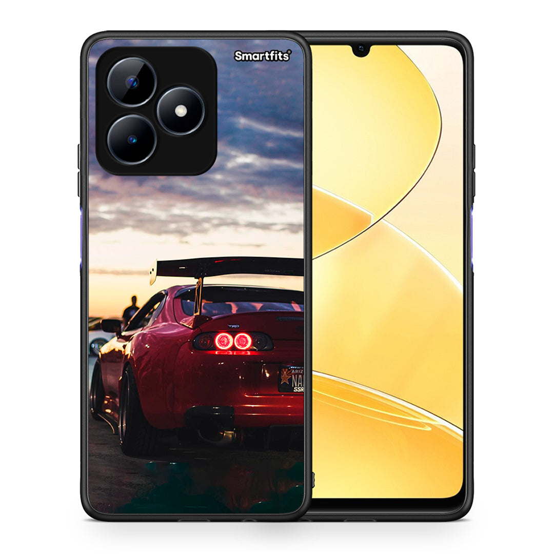 Θήκη Realme Note 50 Racing Supra από τη Smartfits με σχέδιο στο πίσω μέρος και μαύρο περίβλημα | Realme Note 50 Racing Supra case with colorful back and black bezels