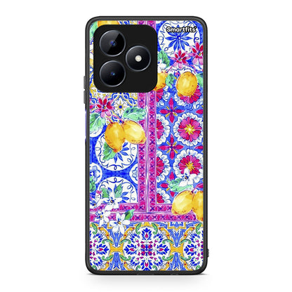 Realme Note 50 Retro Spring θήκη από τη Smartfits με σχέδιο στο πίσω μέρος και μαύρο περίβλημα | Smartphone case with colorful back and black bezels by Smartfits