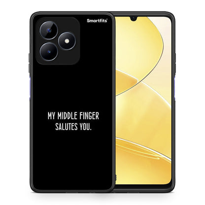 Θήκη Realme C51 Salute από τη Smartfits με σχέδιο στο πίσω μέρος και μαύρο περίβλημα | Realme C51 Salute case with colorful back and black bezels