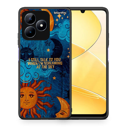 Θήκη Realme C51 Screaming Sky από τη Smartfits με σχέδιο στο πίσω μέρος και μαύρο περίβλημα | Realme C51 Screaming Sky case with colorful back and black bezels