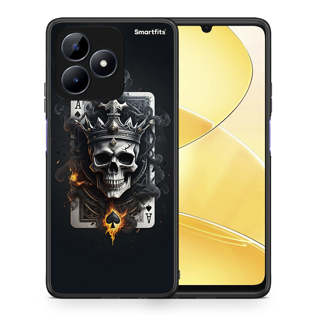 Θήκη Realme Note 50 Skull King Ace από τη Smartfits με σχέδιο στο πίσω μέρος και μαύρο περίβλημα | Realme Note 50 Skull King Ace case with colorful back and black bezels