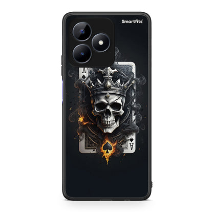 Realme C51 Skull King Ace θήκη από τη Smartfits με σχέδιο στο πίσω μέρος και μαύρο περίβλημα | Smartphone case with colorful back and black bezels by Smartfits