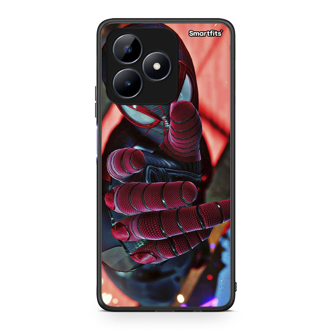 Realme Note 50 Spider Hand Θήκη από τη Smartfits με σχέδιο στο πίσω μέρος και μαύρο περίβλημα | Smartphone case with colorful back and black bezels by Smartfits