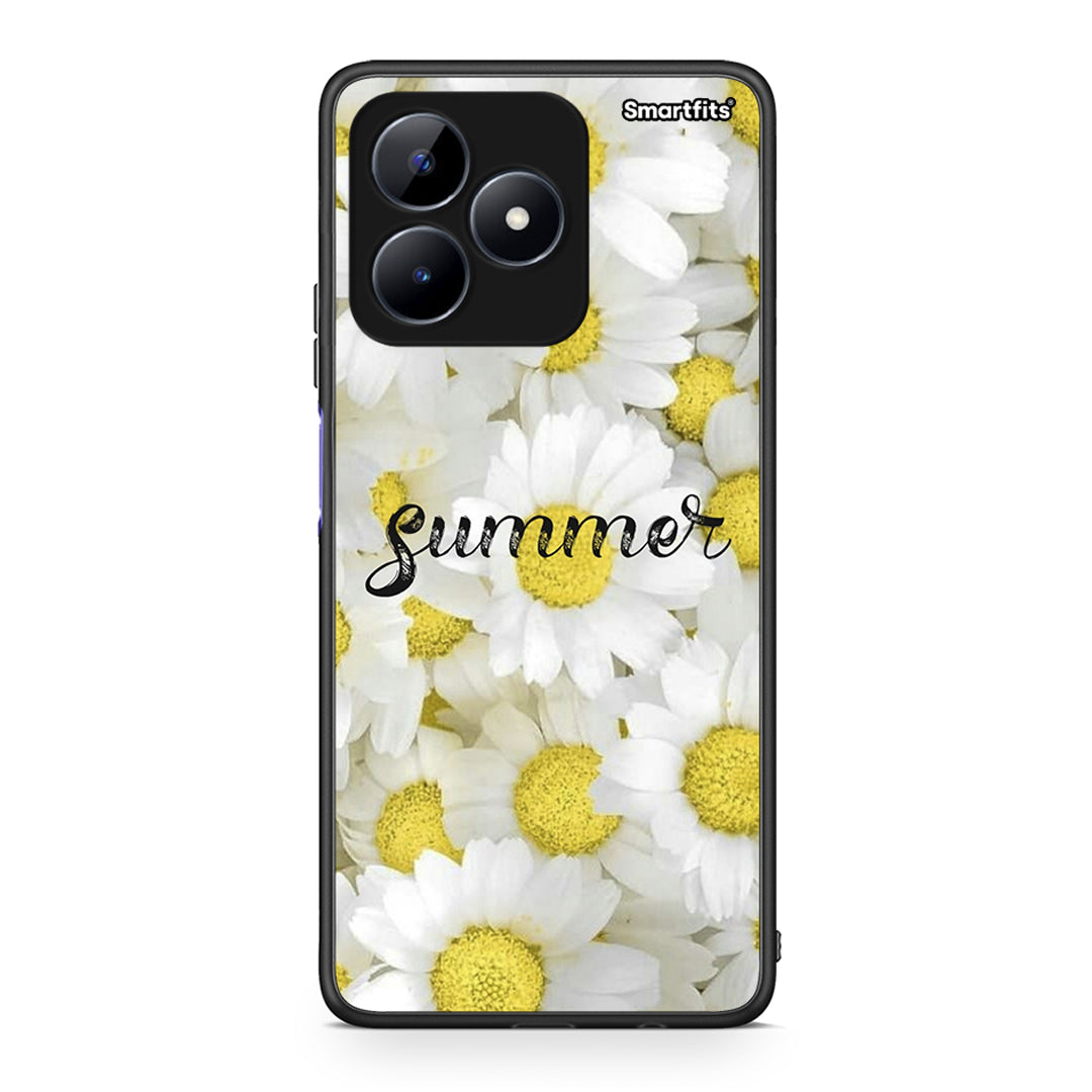 Realme C51 Summer Daisies Θήκη από τη Smartfits με σχέδιο στο πίσω μέρος και μαύρο περίβλημα | Smartphone case with colorful back and black bezels by Smartfits