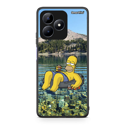 Realme C51 Summer Happiness Θήκη από τη Smartfits με σχέδιο στο πίσω μέρος και μαύρο περίβλημα | Smartphone case with colorful back and black bezels by Smartfits