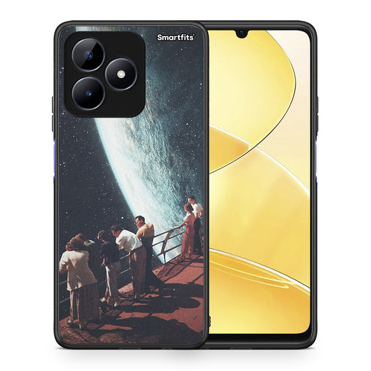 Θήκη Realme C51 Surreal View από τη Smartfits με σχέδιο στο πίσω μέρος και μαύρο περίβλημα | Realme C51 Surreal View case with colorful back and black bezels