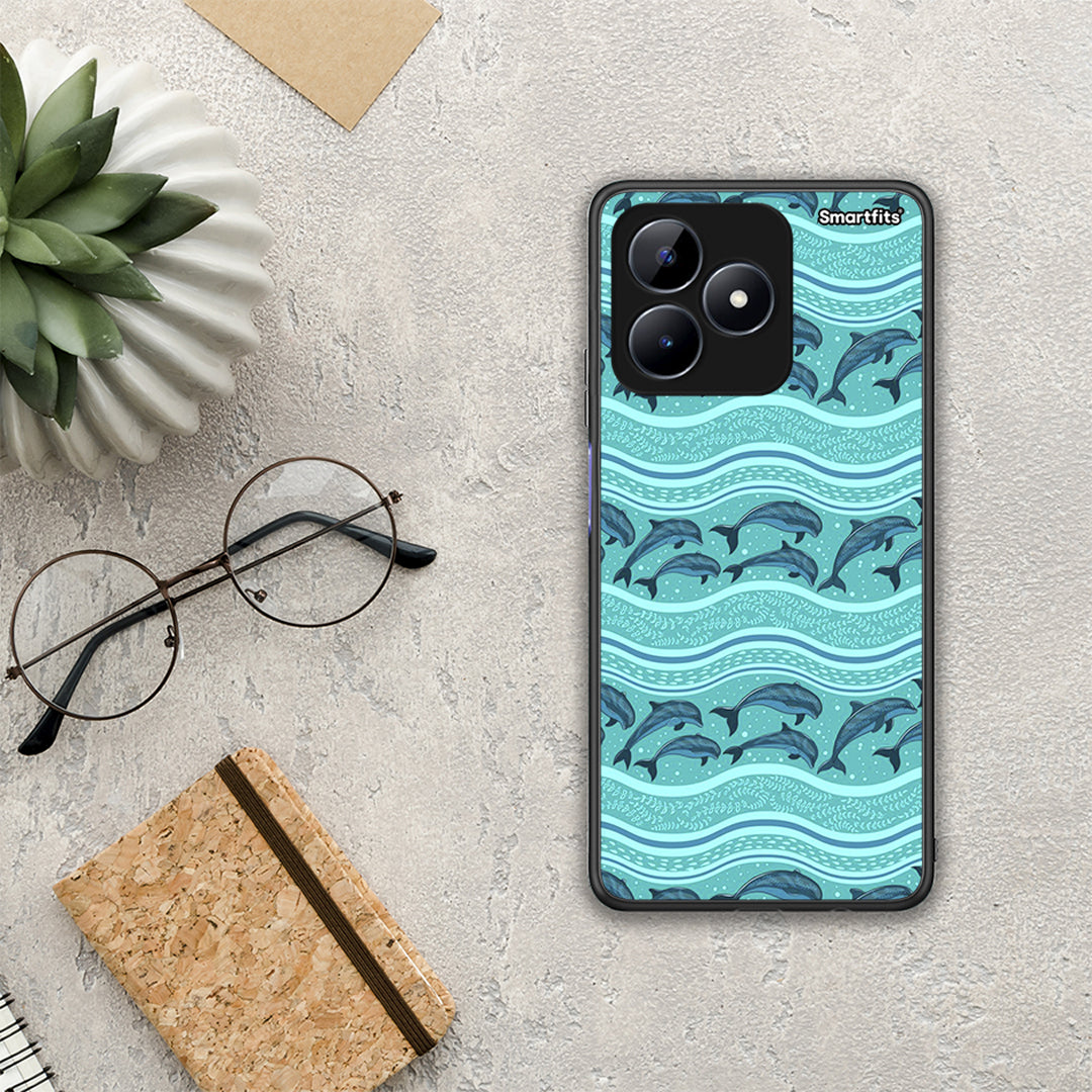 Swimming Dolphins - Realme C51 θήκη