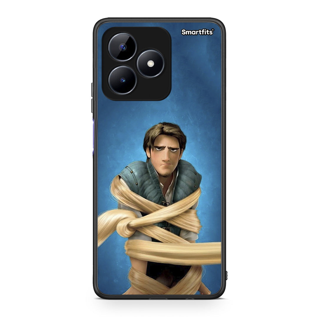 Realme C51 Tangled 1 Θήκη Αγίου Βαλεντίνου από τη Smartfits με σχέδιο στο πίσω μέρος και μαύρο περίβλημα | Smartphone case with colorful back and black bezels by Smartfits