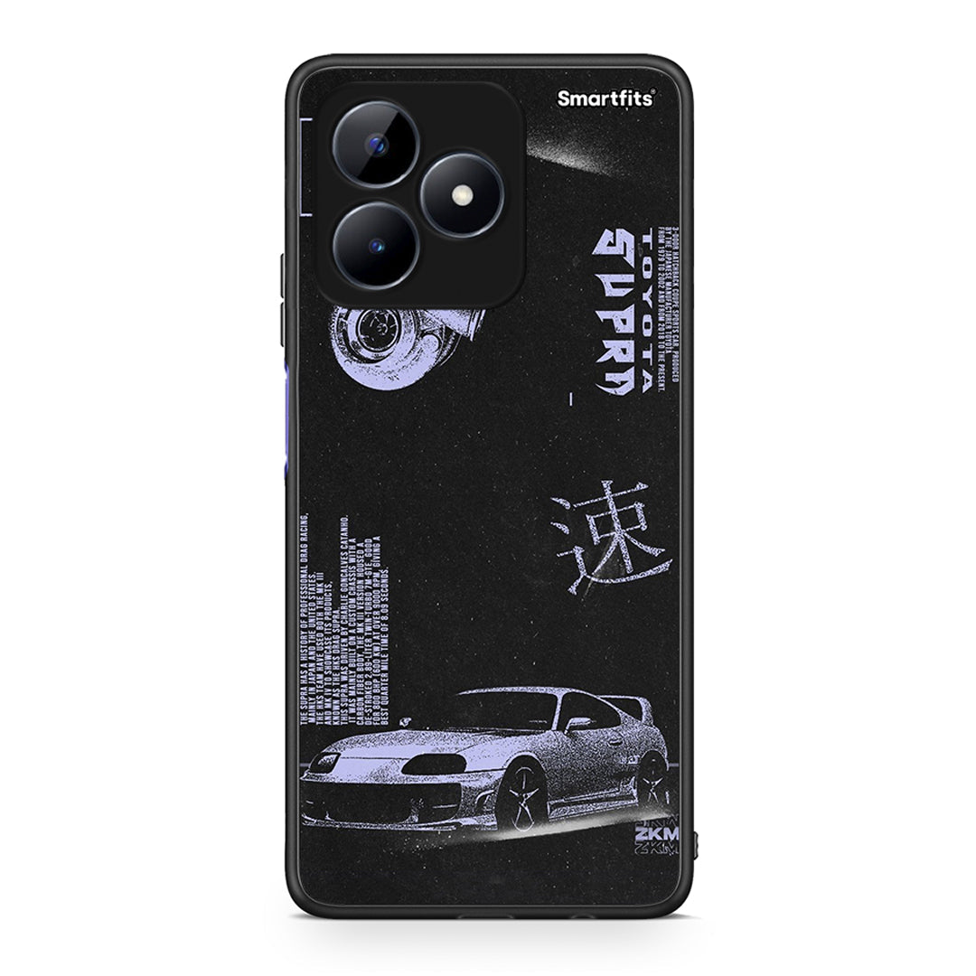 Realme C51 Tokyo Drift Θήκη Αγίου Βαλεντίνου από τη Smartfits με σχέδιο στο πίσω μέρος και μαύρο περίβλημα | Smartphone case with colorful back and black bezels by Smartfits