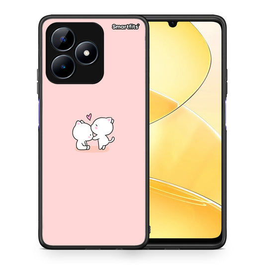 Θήκη Realme C51 Love Valentine από τη Smartfits με σχέδιο στο πίσω μέρος και μαύρο περίβλημα | Realme C51 Love Valentine case with colorful back and black bezels