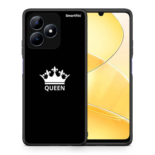 Θήκη Realme C51 Queen Valentine από τη Smartfits με σχέδιο στο πίσω μέρος και μαύρο περίβλημα | Realme C51 Queen Valentine case with colorful back and black bezels
