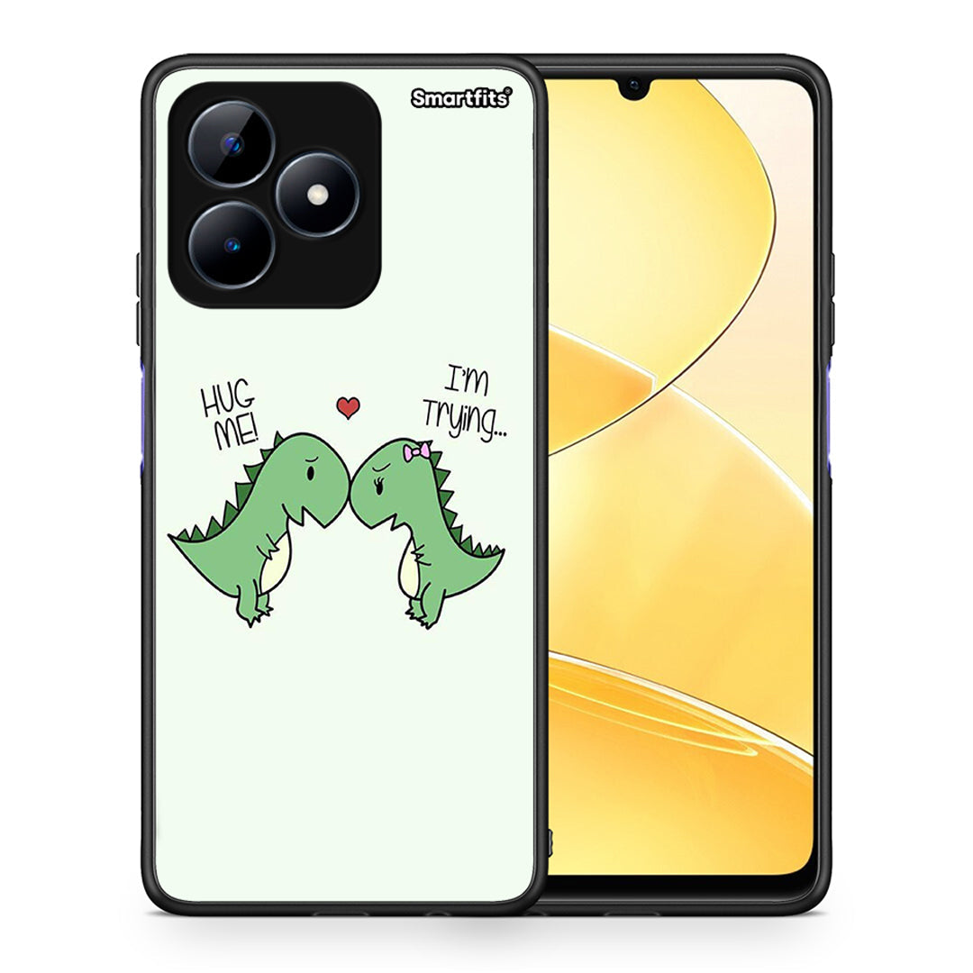 Θήκη Realme Note 50 Rex Valentine από τη Smartfits με σχέδιο στο πίσω μέρος και μαύρο περίβλημα | Realme Note 50 Rex Valentine case with colorful back and black bezels